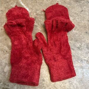 Cozy Red Fleece Gloves